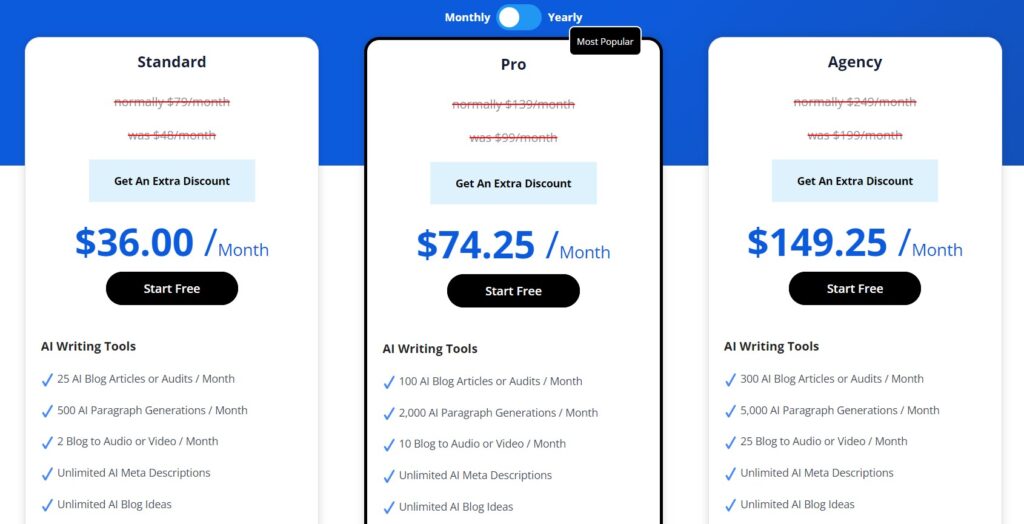 Growthbar App Pricing