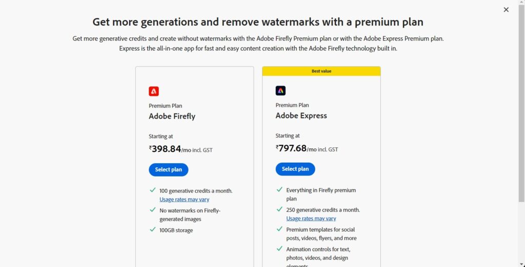 Adobe Firefly Ai App Pricing