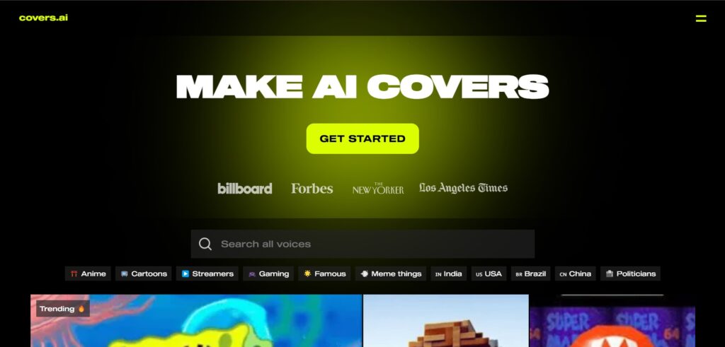 Covers.ai AI Homepage