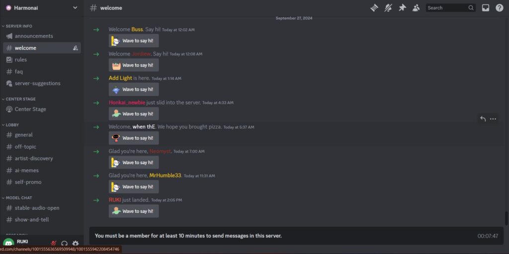 Harmonai App Welcome