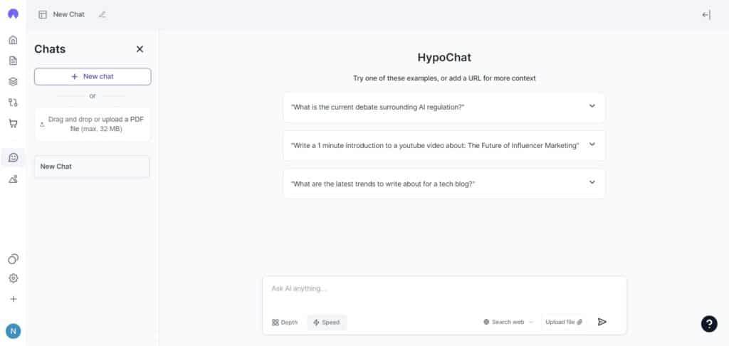 Hypotenuse AI App Hypo Chat