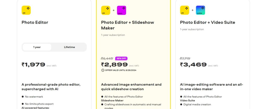 Movavi Photo Editor App Pricing