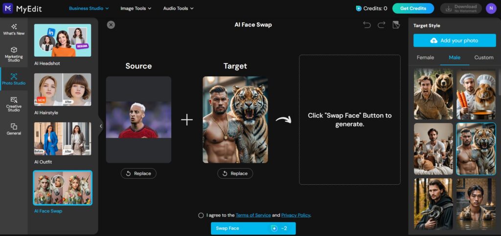 Myedit AI App AI Faceswap