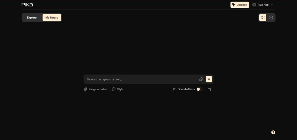 Pika AI App My Library