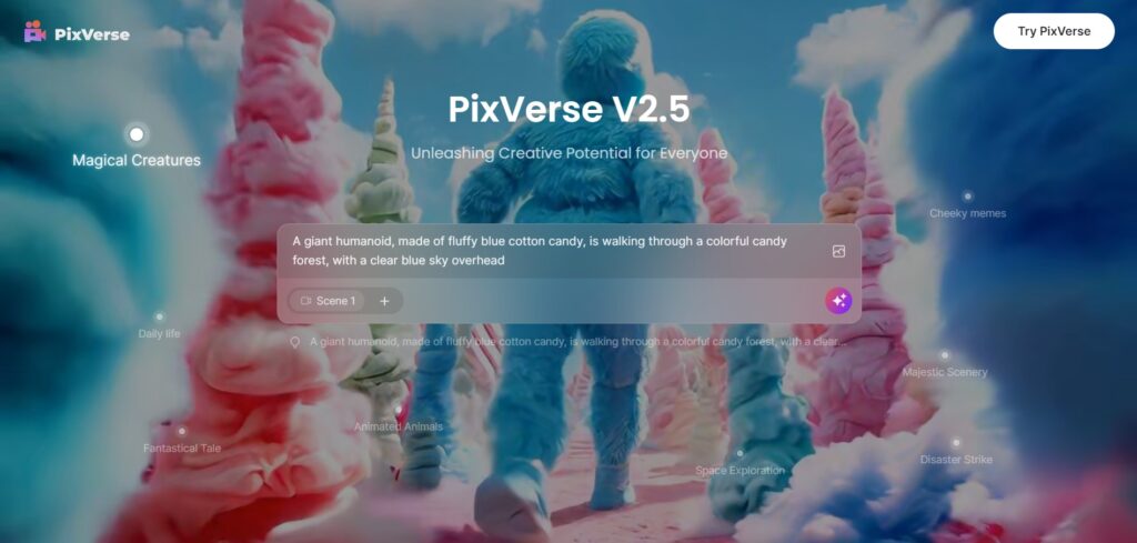 PixVerse AI App Homepage