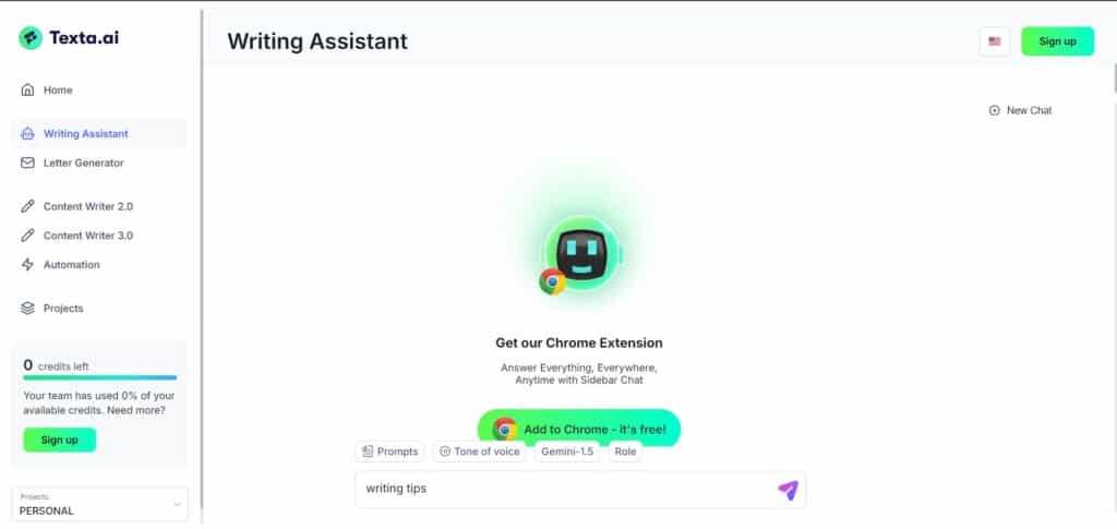 Texta AI App Writing Assistant