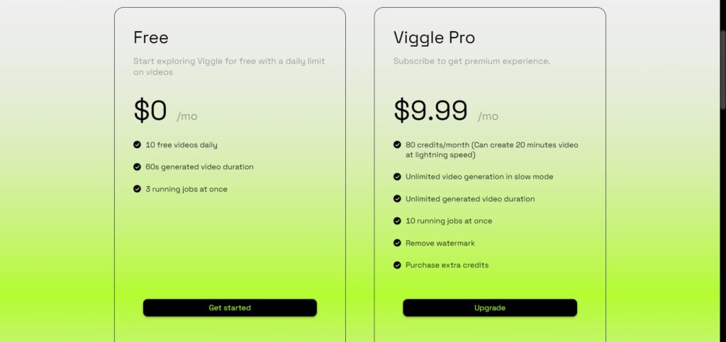 Viggle AI App Pricing