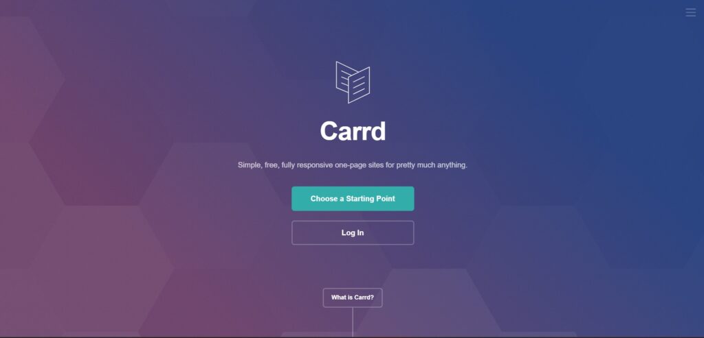 Carrd AI App Homepage