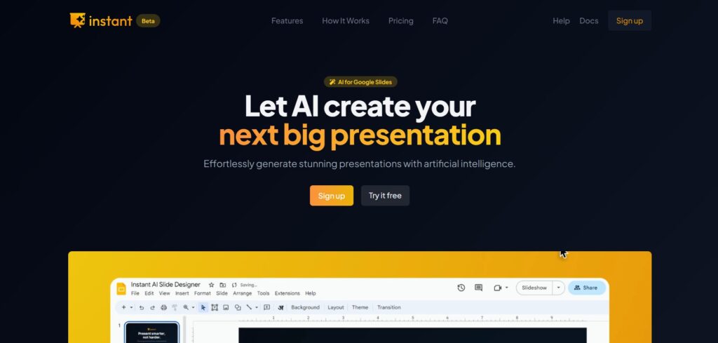 Instant AI App Homepage