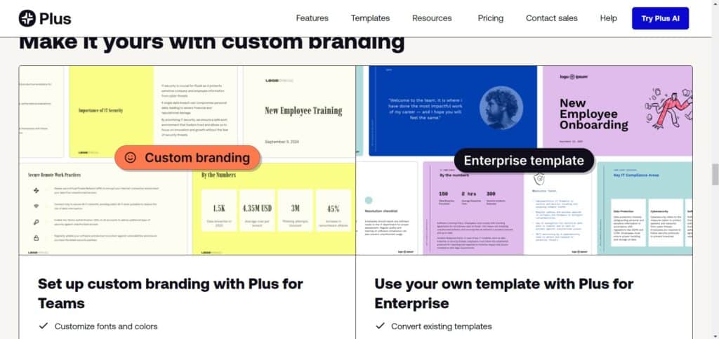 Plus AI App Custom branding