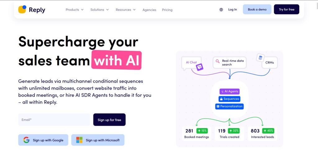 Reply AI App Homepage