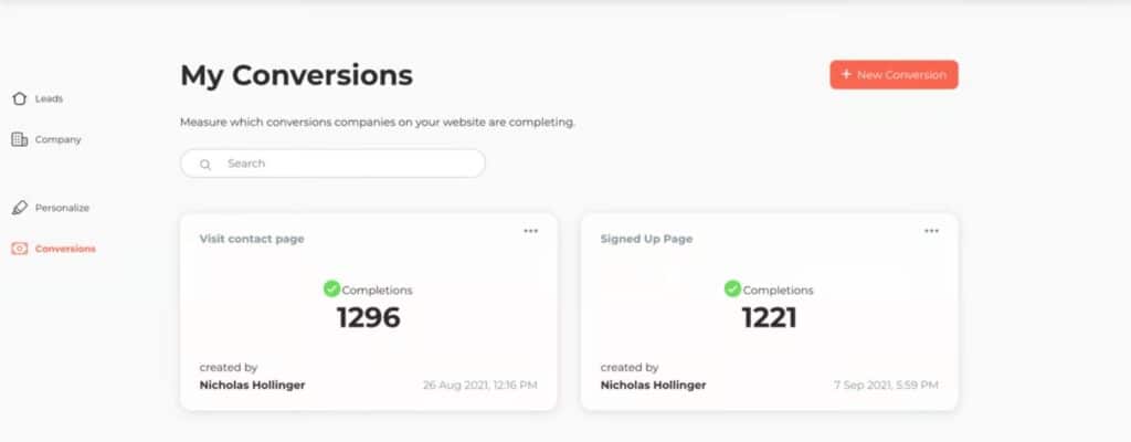 Visitorsqueue AI App Conversions