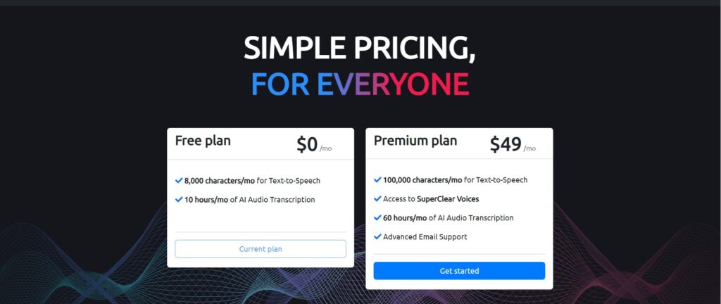 BigSpeak AI App pricing Plans