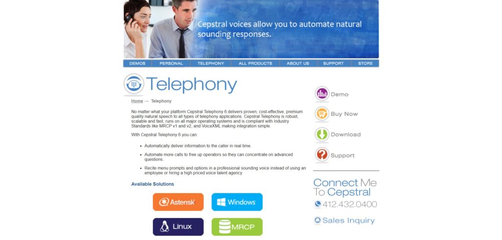 Cepstral AI App Telephony