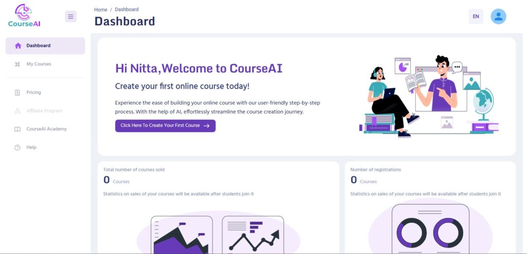 CourseAI App Dashboard