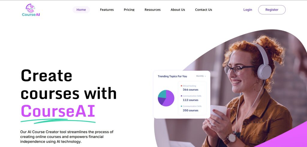 CourseAI App Homepage
