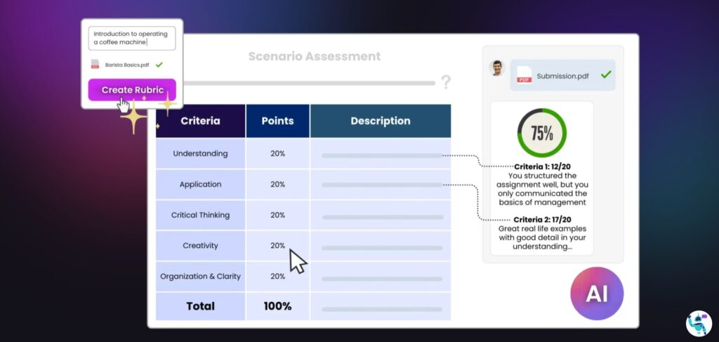 Coursebox AI App Rubic Generator