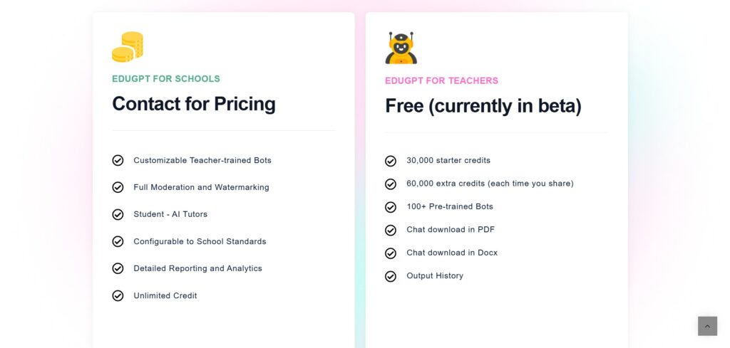 EduGPT AI App Pricing