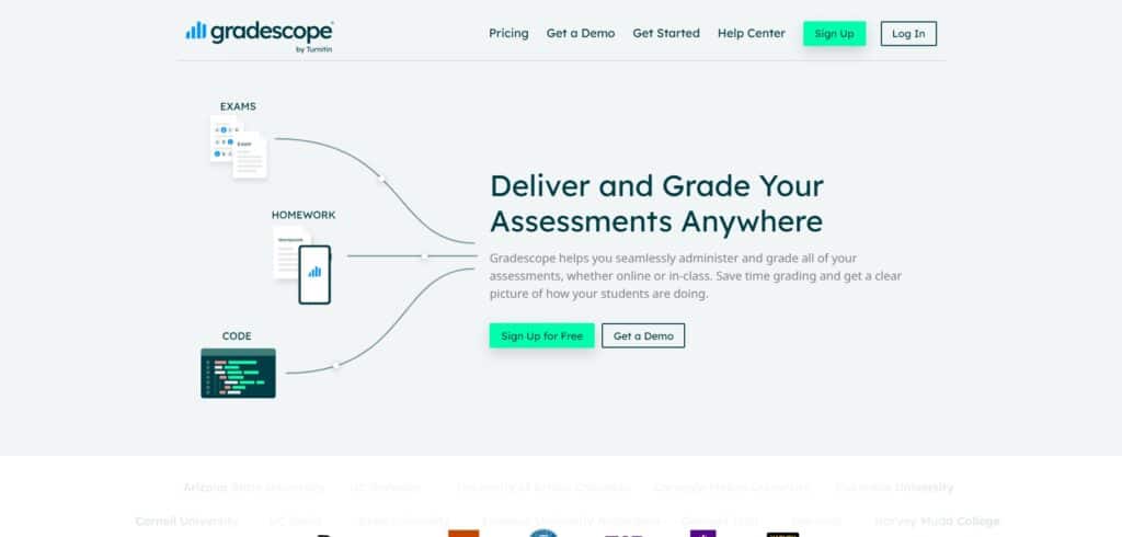 Gradescope AI App Homepage