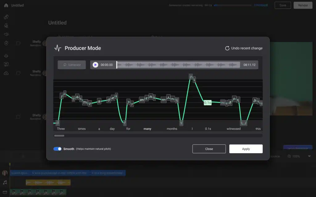 Lovo AI App Producer Mode