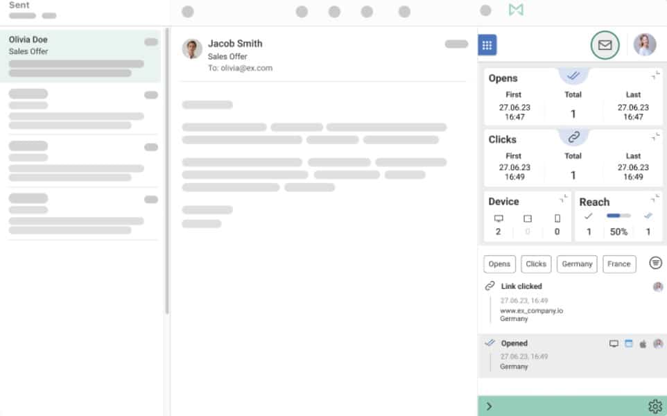 Mailbutler AI App Email Tracking