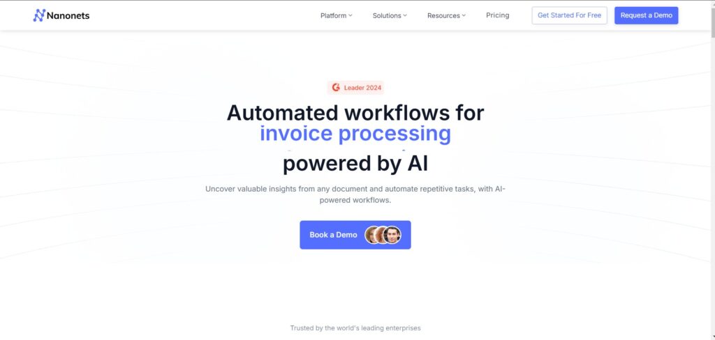 Nanonets AI App Homepage