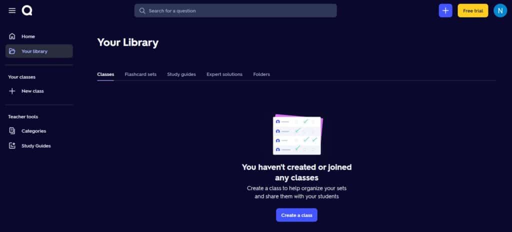 Quizlet AI App Library