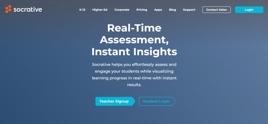 Socrative AI App Homepage