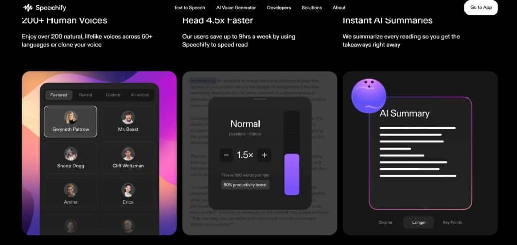 Sppeechify AI App Uses
