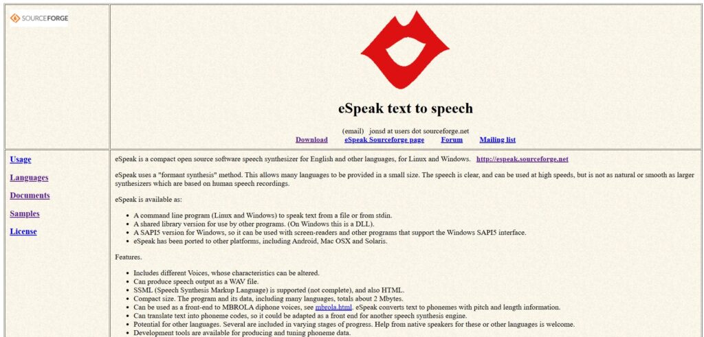 espeak AI App Homepage