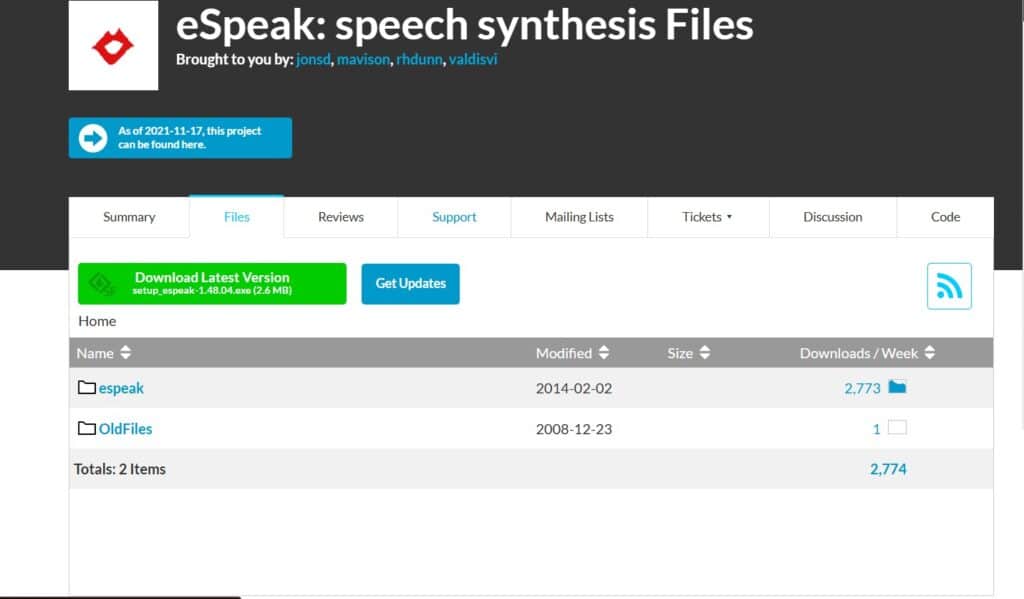 espeak AI App Synthesis File