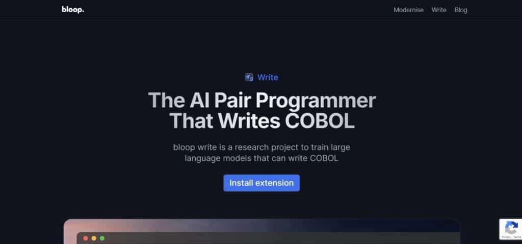 Bloop AI App Homepage