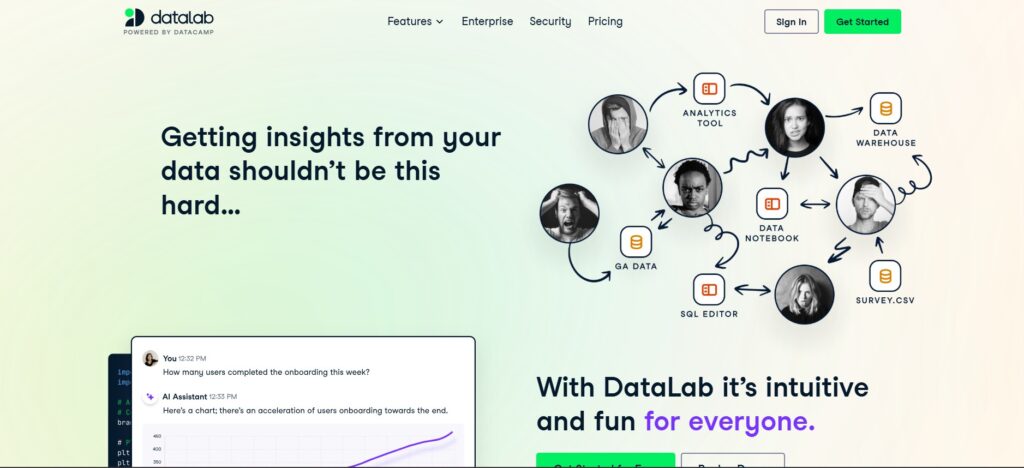 DataLab AI App Homepage