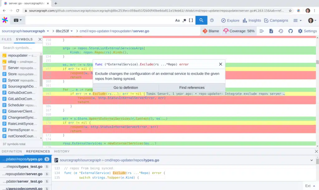 Sourcegraph AI A[[ Code Search