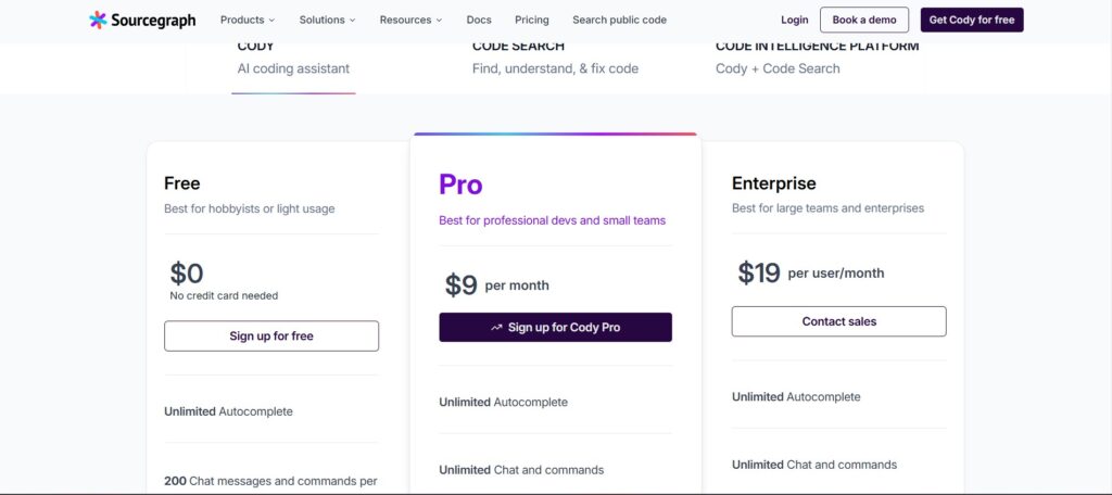 Sourcegraph AI App Pricing