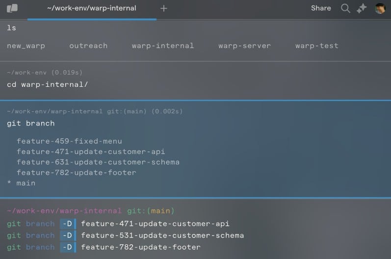 Warp AI App Workspace Internal