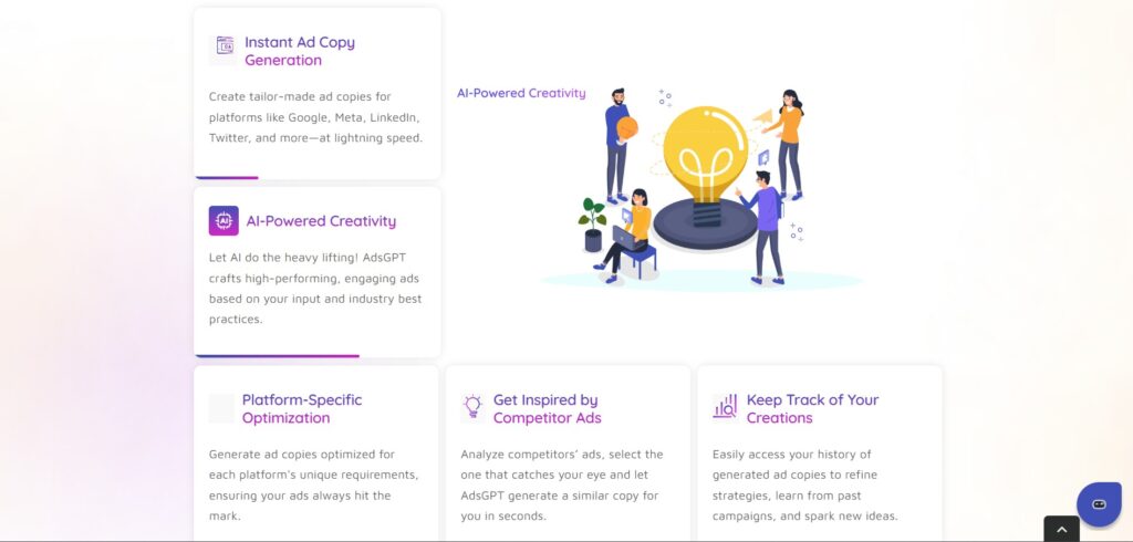 AdsGPT AI App Features
