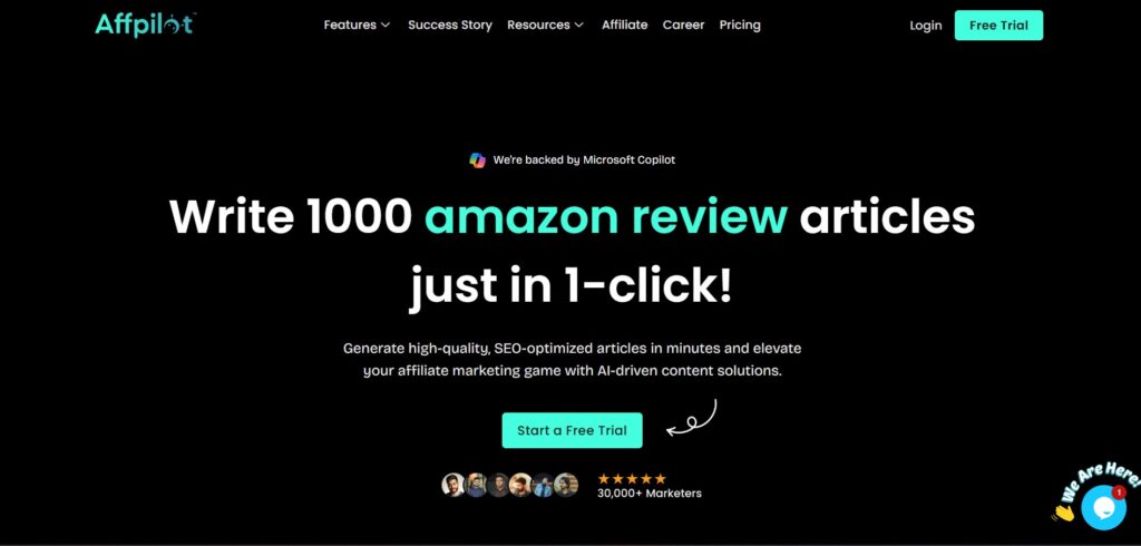 Affpilot AI App Homepage