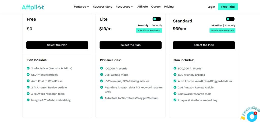 Affpilot AI App Pricing