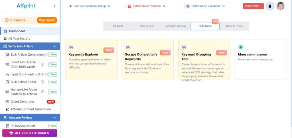 Affpilot AI App SEO Tools