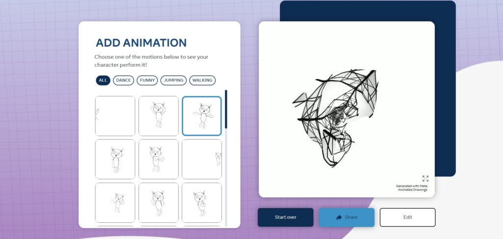 Aimated Drawings AI App Dance