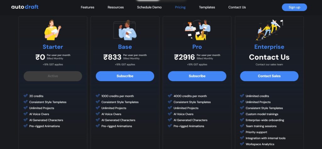 Autodraft AI App Pricing
