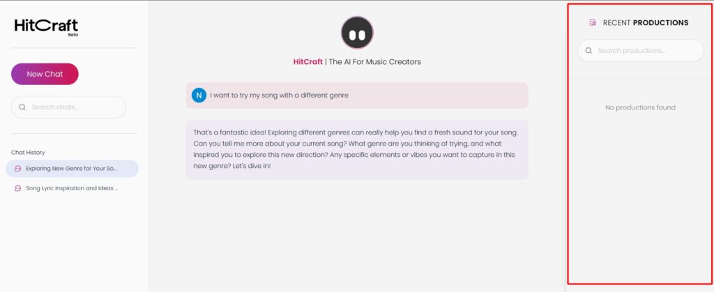 Hitcraft AI App Recent Productions