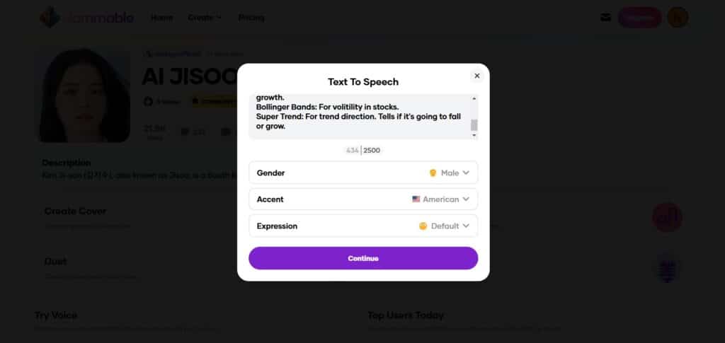 Jammable AI App Text to Speech