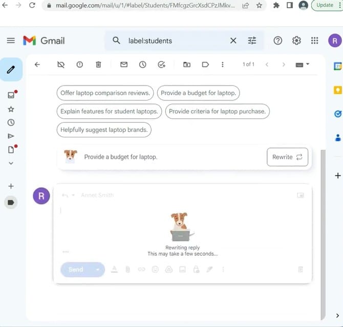 Mailbuddy AI App Rewriting MAil