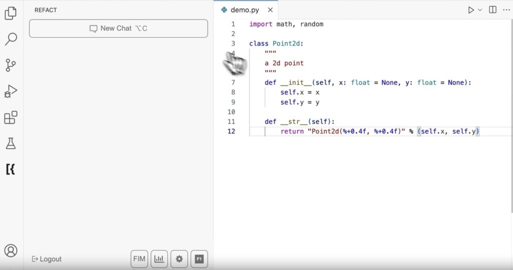 Refact AI app IDE Chats