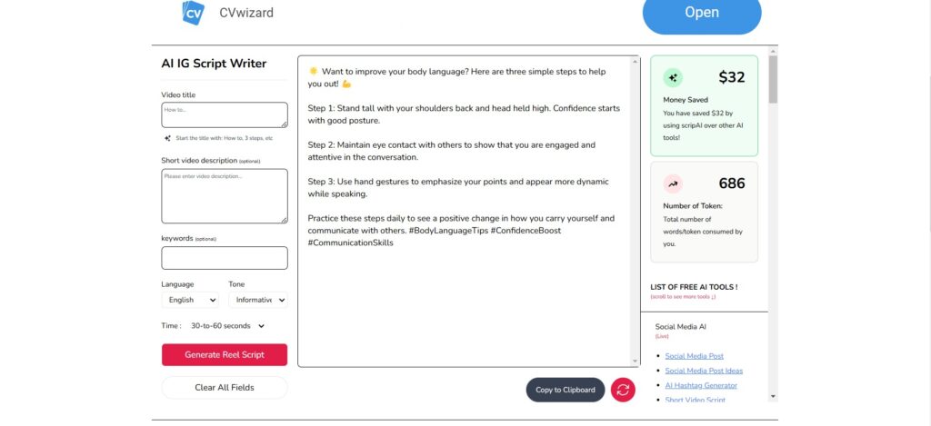 Scrip AI App Script Writer