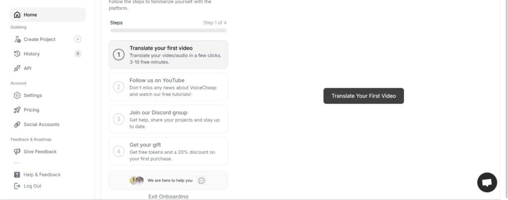 Voicecheap ai app home