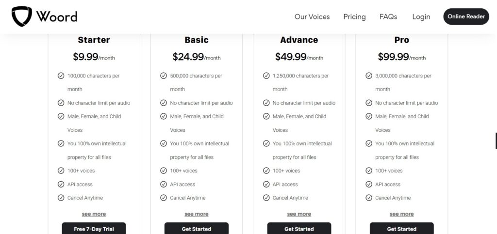 Woord AI App Pricing