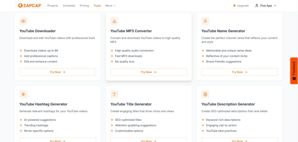 ZapCap AI APp More Tools